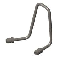 Cummins 2882560 pressure sensing tube for ISX15/QSX15 engines – OEM steel tube with threaded ends for pressure monitoring.